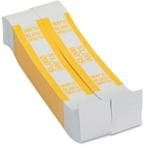Currency Strap, 1000 Dollars, Yellow 1000/PK