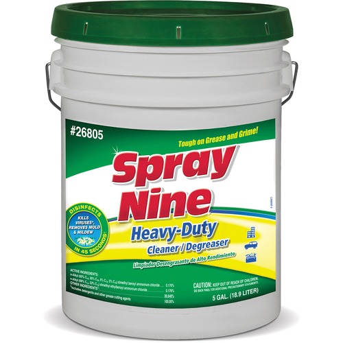 Cleaner, Disinfectant, 5 Gallon, 9 Second