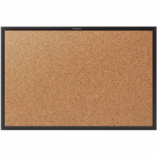 Cork Bulletin Board, 6'x4', Aluminum Frame/Black