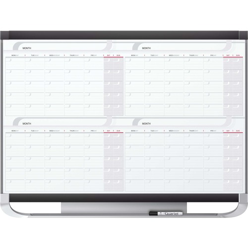 Board, Magnetic, 4 Month Calendar, Black