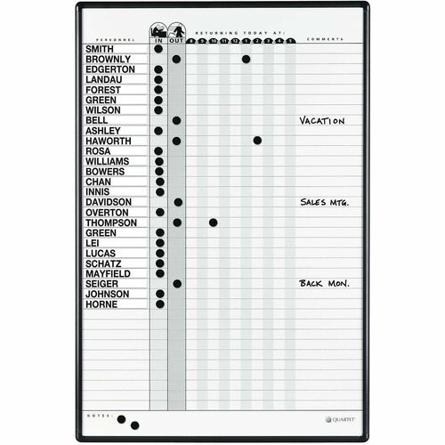 Board, In/Out, Magnetic, 2x3, Gray