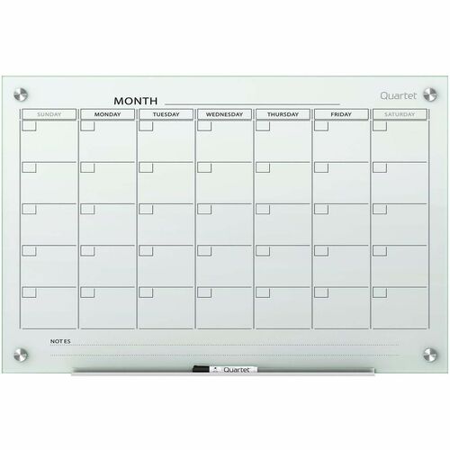 Board, 1.5 X 2, Glass, Calendar, White
