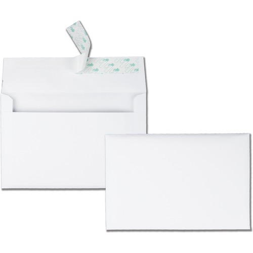 Card/Invite Envelopes, 1/2 Fold, 24 lb., 5-3/4" x 8-3/4", White 100/BX