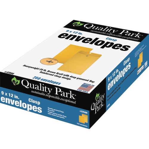 Envelope, Clasp, Dispenser, 9x12 250/BX