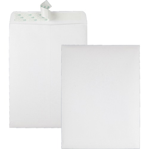 Envelope, R-Strip, Plain, 9x12, White 100/BX