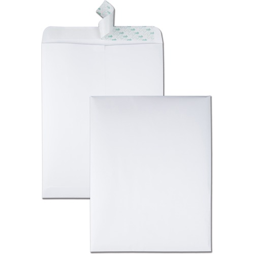 Envelope, Resealable Tape, Plain, 10 X 13, White 100/BX