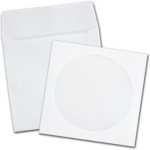 Sleeve, CD/DVD, 4 7/8 X 5, White 100/BX