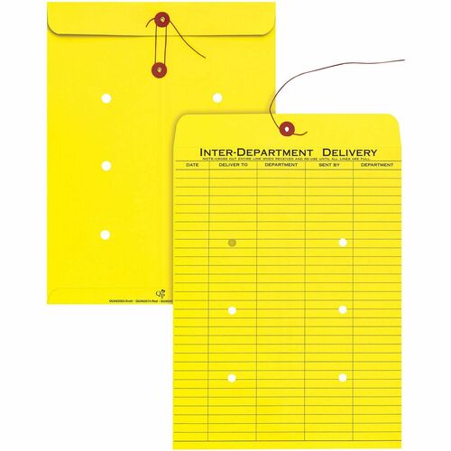 Standard Inter-Department Envelope, 10" x 13", Yellow 100/BX