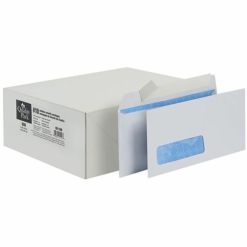 Envelopes, No.10, Window, Redi-Strip, 4-1/8" x 9-1/2", White 500/BX