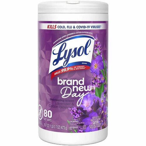 Wipe, Disinfectant, Lavender, 80 Count 6/CT