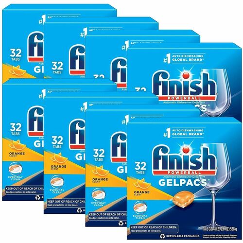 Gelpac, Dishwasher, Orange, 32/BX 8/CT