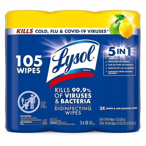 Wipe, Disinfectant, Liquid 3/PK
