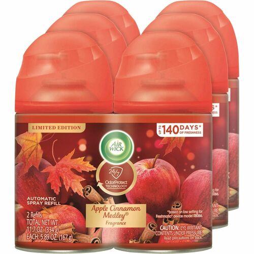 Air Wick Refill, 5.89 oz., Apple Cinnamon/Red, 2 Pack 3/CT