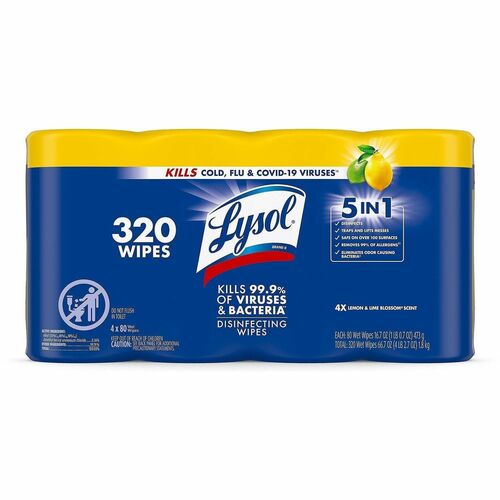 Disinfecting Wipes, White 4/PK