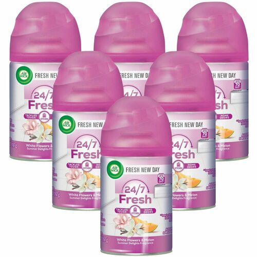 Air Fresher Refill, White Flowers & Summer Delights, 5.89 oz 6/CT