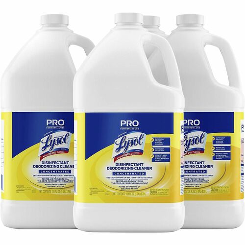 Cleaner, Concentrate, Lemon, 128 Ounce 4/CT