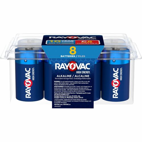 Battery, Alk, Hi Energy, C 8/PK