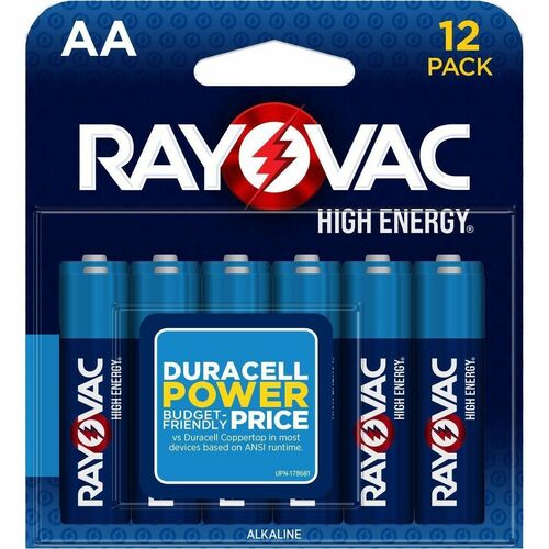 Battery, Alkali, High Energy, AA 12/PK