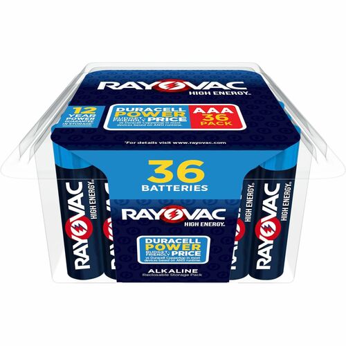 Battery, Alkaline, High Energy, AAA 36/PK