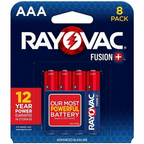 Battery, Fusion, Alkaline, AAA 8/PK