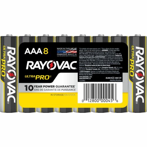Batteries, Alkaline, AAA, BKRD 8/PK