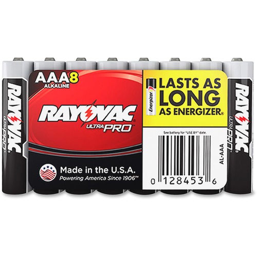 Batteries, Alkaline, AAA, Bulk Pack, Backordered, 8 Pack 12/CT