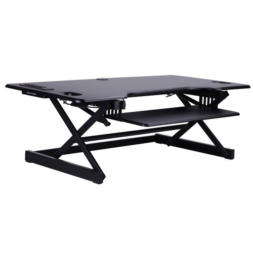 Riser, Desk, 46", AC/USB, Deluxe, Black