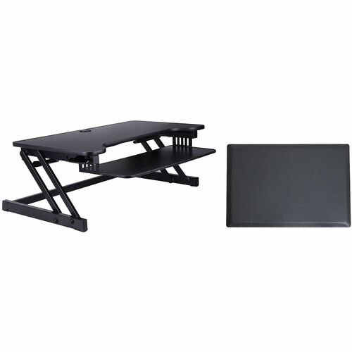 Riser, Desk, Mat Bundle, 37" Wide, Black