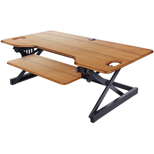 Desk Riser, With Tray, Deluxe, 45-7/10"x23-3/5"x20", TK/Black