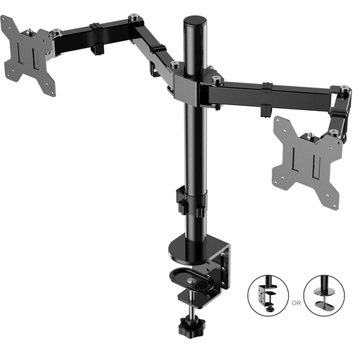 Arm, Monitor, Double, Black
