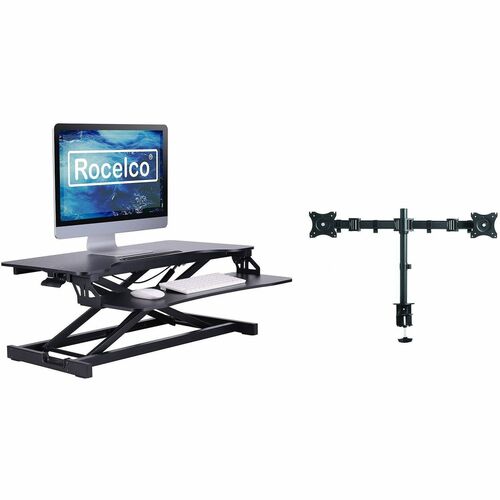 Riser, Desk, Arm Bundle, 31" Wide, Black