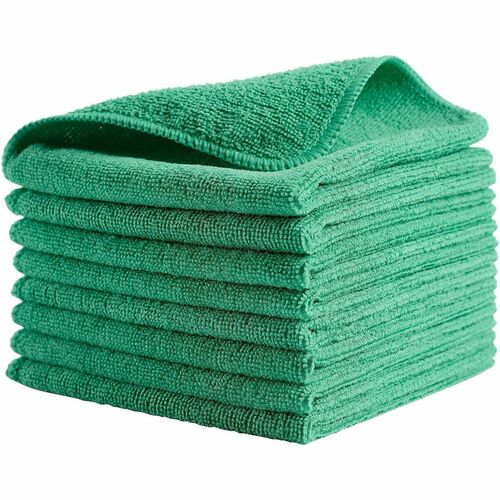Cloth, Microfiber, 16x16, Green 24/PK