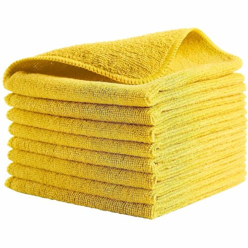 Cloth, Microfiber, 16x16, Yellow 24/PK