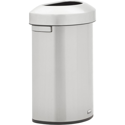 Trashcan, 16 Gal, 1/2 Round, SS