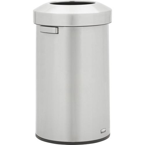 Trashcan, 23 Gallon, Round, Stainless Steel