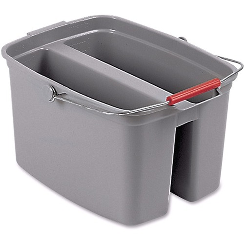 Bucket, Plastic, Double Utility, Gray