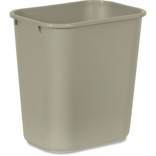 Wastebasket, Rectangular, Medium, Beige 12/CT