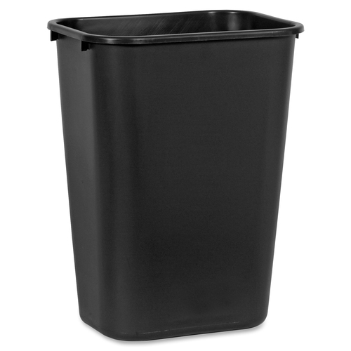 Wastebasket, Rectangular, Large, Black 12/CT