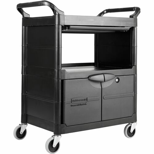Cart, Service, Lockable, Black
