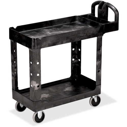Cart, Utility, 2 Shelf, Black
