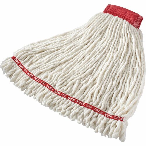 Mop, Wet, Blend, 24 Oz, 5" Handle, White 6/CT