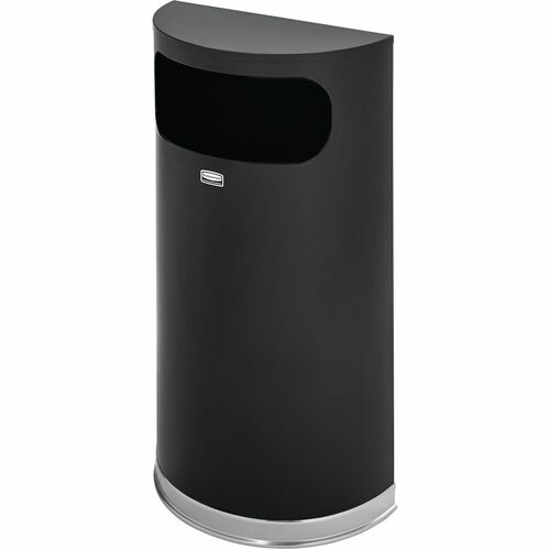 Receptacle, Half Round, 9 Gauge, Black Ce
