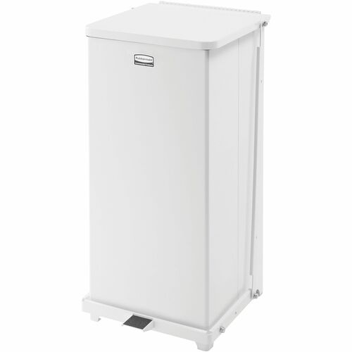 Receptacle, Step-On, 13 Gallon, White