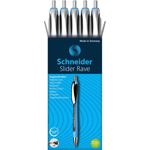 Pen, Rave, Ballpoint, 1.4 Millimeter, Black 5/PK