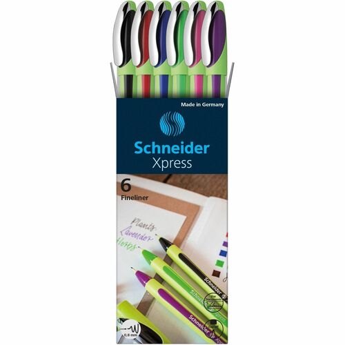 Pen, Fineliner, 0.8 Millimeter, Assorted 6/PK