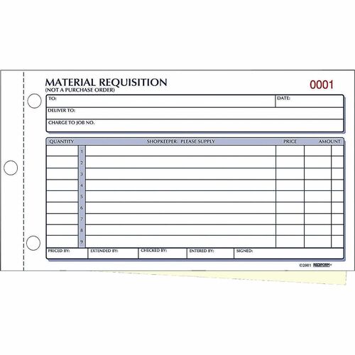Form, Purchase, Material Required, 2-Part