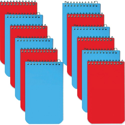 Book, Memo, End-Open, 3x5, Assorted 12/BX