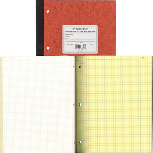 Notebook, Lab, 4x4 Quad, Brown