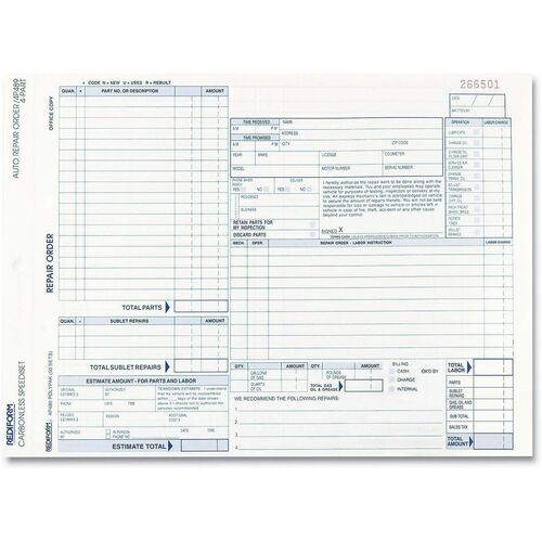 Autorepair Polypropylene Sheets 8x11 4 Point 5/PK