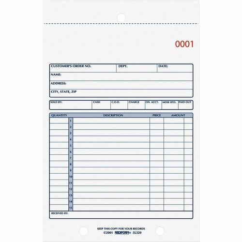 Form, Sales Order, 2 Point, Carbonless
